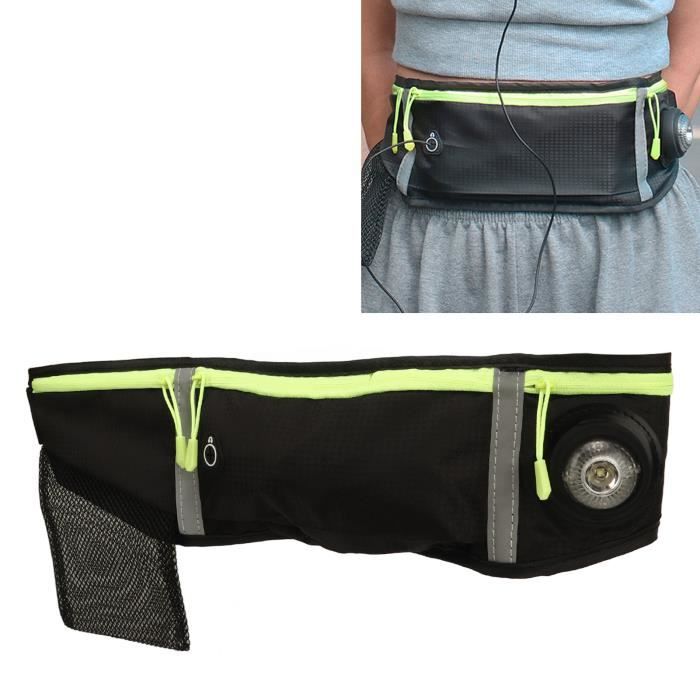 CD29866-Sac Banane De Sport Avec 2 Poches Ceinture De Course Sacoche