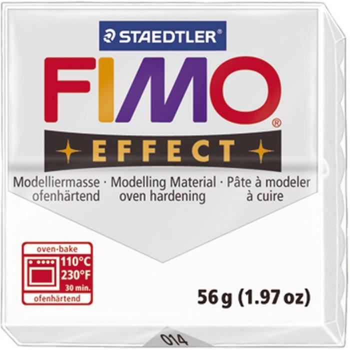 STAEDTLER Pâte à modeler à cuire Fimo Effect bloc 56 g transparent
