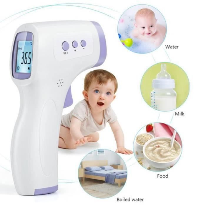 Thermomètre professionnel médical frontal sans contact haute précision  infrarouge adulte, bébé avec alerte fièvre et auriculaire - Cdiscount  Puériculture & Eveil bébé