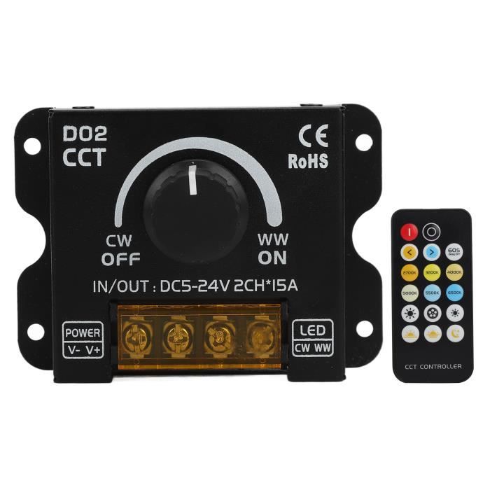 Zerone LED Dimmer, LED Light Strip Dimmer Good Hand Feel DC 5V24V for