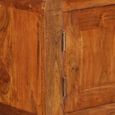 1892856© Design Rétro Buffet Commode, Meuble bas de Cuisine Enfilade, Bois massif avec finition en bois de Sesham 120x30x75 cm-1