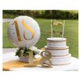 Pour votre anniversaire, vous souhaitez une décoration chic et élégante ? Le ballon métallique blanc avec l'écriture et motifs en-1