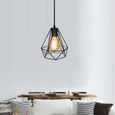 Lampes de Plafond Abat-Jour Suspension Lustre Cage 3 Luminaire pour Salon Cuisine Restaurant Bar Cafe-1