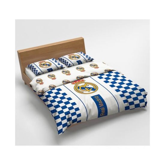 Real Madrid FC Crest Taille Double 100/% Coton Housse de Couette Parure de lit de 200/ cm x 200/ cm
