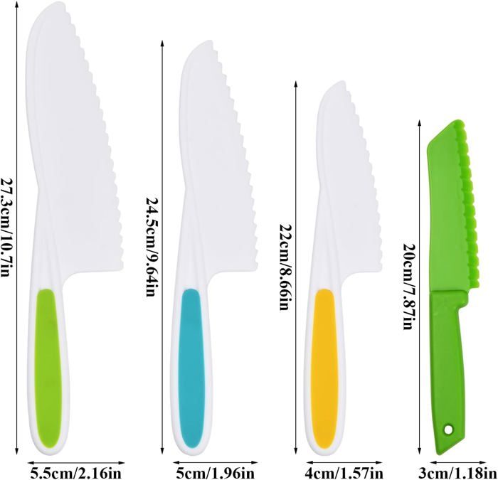 Kit De Couteaux De Cuisine Pour Enfants - 10 Pièces Sécurisées - Avec Planche à Découper Et Tablier
