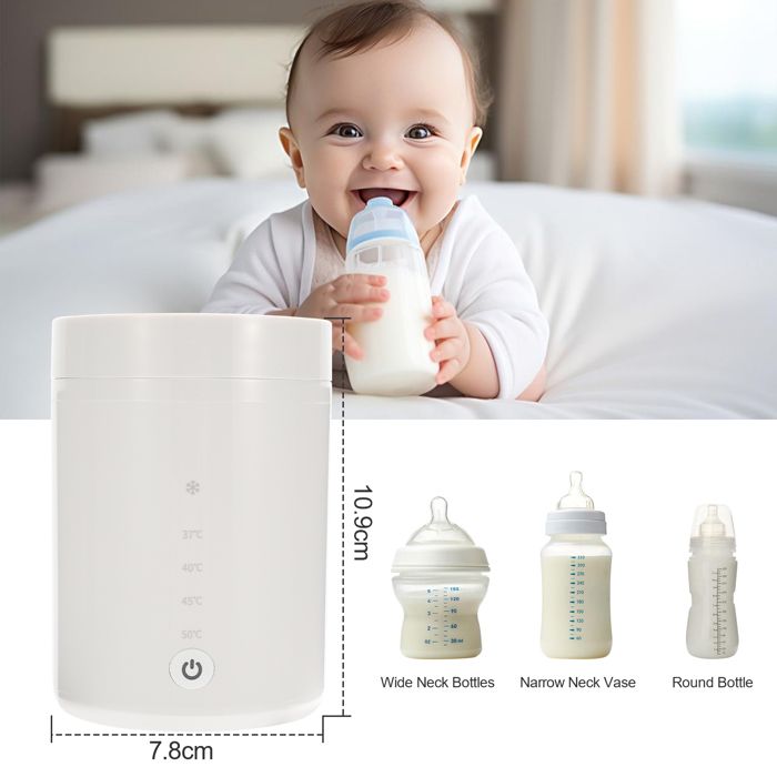 Chauffe-biberon Rapide Pour Bébé - Chauffe 120 Ml En 3 Min Jusqu'à 37°C - Pour La Nuit Et Les Déplacements