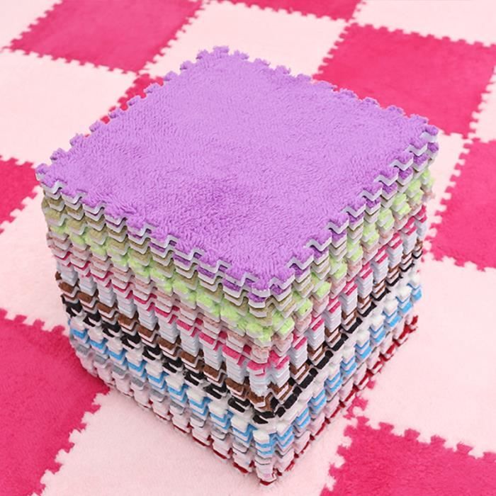 80/100/120/150 Pièces Tapis De Sol En Mousse En Peluche Douce De Gr Surface Tapis De Puzzle Dalles De Moquette Emboitab Amz
