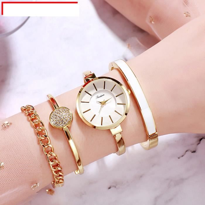 Coffret Bijoux ORGANGONFAND Montre Bracelet Femme Quartz