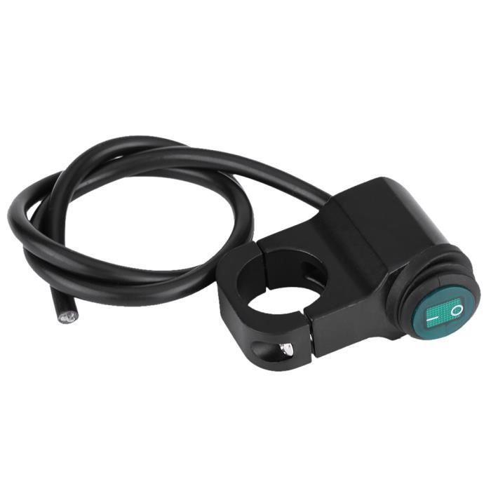 Interrupteur Moto LED 5A/12V étanche - Bouton Marche/arrêt Verrouillable Pour Guidon