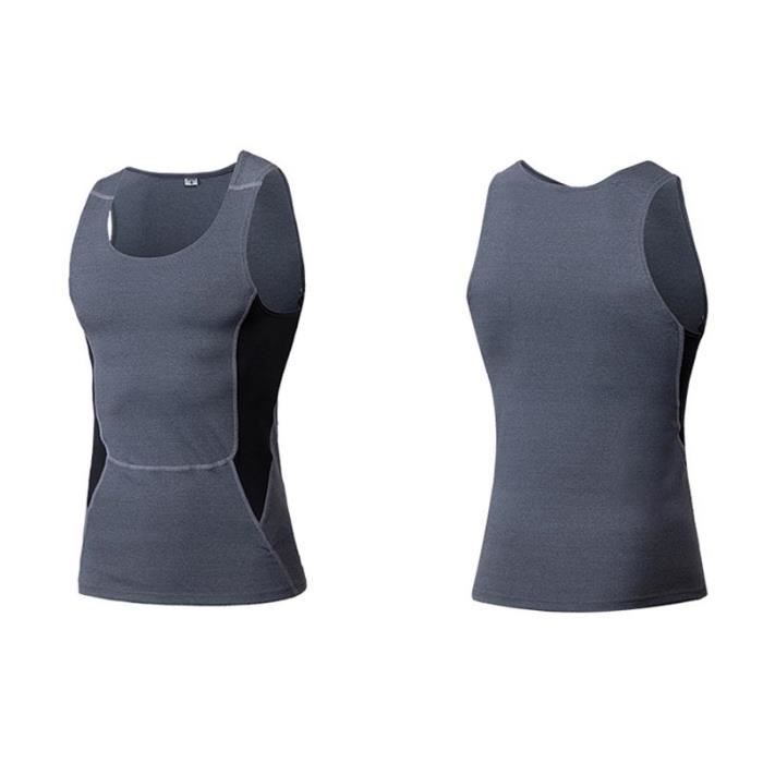 Polyester élasthanne Sport Débardeurs Compression Casey Kevin Homme - Lot De 4 Sans Manches Pour Sport Fitness Vêtement Compression Sport