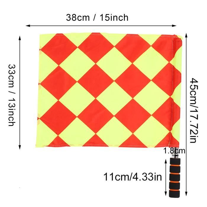 Drapeaux D'Arbitrage De Football,Set De 2 Drapeaux Pour Juges De Ligne