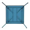 Table de jardin - OVIALA - Palavas - 120 x 120 x 72 cm - Acier - Bleu Pacific-2