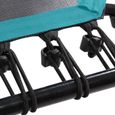 Trampoline - SportPlus - barre de maintien, suspension par câbles en caoutchouc, jusqu'à 100 kg, turquoise-2