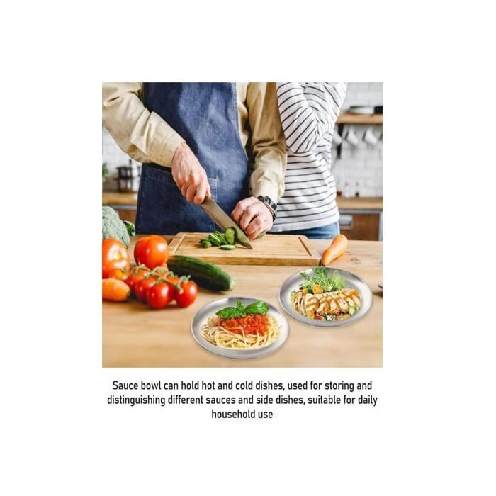 Plateau De Cantine - Assiettes De Service En Acier Inoxydable Brillant Rectangulaire-3 Ou 4