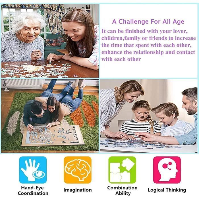 Tour De Hanoï En Bois 2 Pièces – Jeu De Logique Et Casse-tête éducatif Pour Enfants Dès 6 Ans – Disques Colorés – Portable