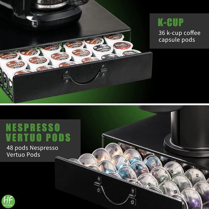 HFHOME Porte-capsules Nespresso Vertuoline, porte-dosettes de café