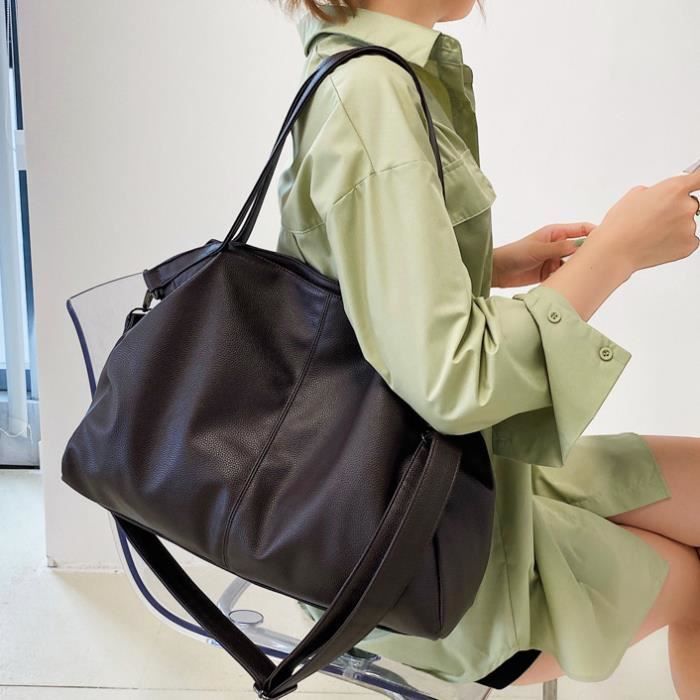 Sac De Chaîne Pour Dames Capacité Pu En Cuir Pu Femme Fourre-Tout