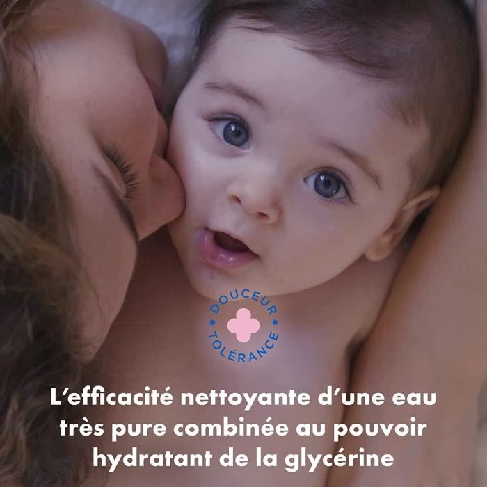 Lingettes à L'Eau Nettoyante Hypoallergénique de Mixa Bébé