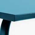 Table de jardin - OVIALA - Palavas - 120 x 120 x 72 cm - Acier - Bleu Pacific-3