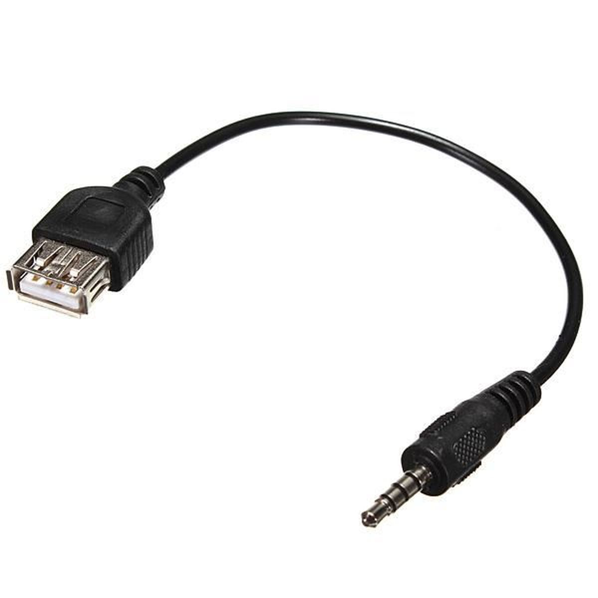Tempsa 3 5mm Male Cable Adaptateur Audio Jack Vers Usb 2 0 Femme Connecteur Voiture Mp3 Cable Tv Video Son Avis Et Prix Pas Cher Cdiscount