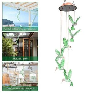 Carillon éolien colibri à LED changeant de couleur - Étanche - Décoration de jardin extérieure - Fonctionne à l'énergie solaire Carillon éolien colibri à LED changeant de couleur - Étanche - Décoration de jardin extérieure - Fonctionne à l'énergie solaire