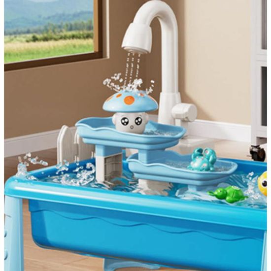 Table À Eau 2026 Améliorée Pour Enfants - Robinet Électrique, Jeu De Pêche Et Accessoires Cuisine - Activité Sensorielle 4-en-1
