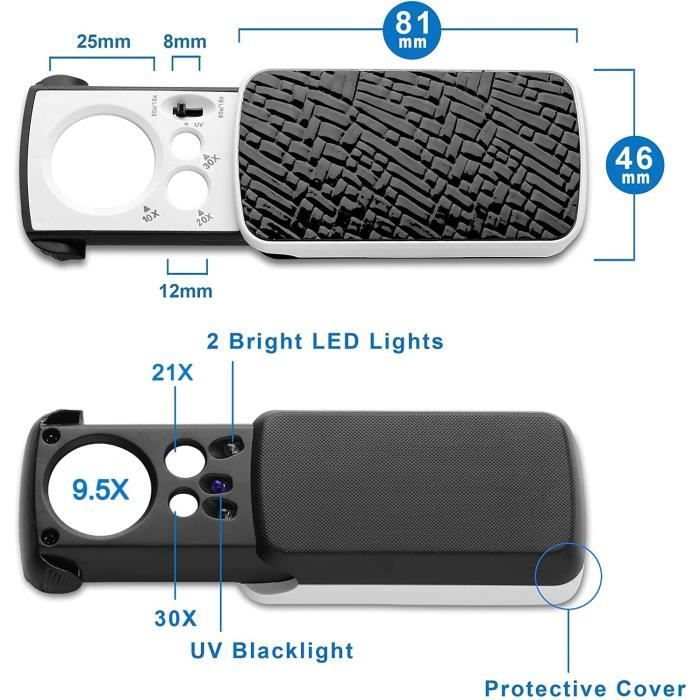Lunettes loupe best sale éclairantes à led