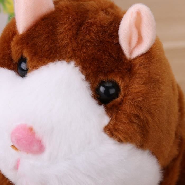 Ayeboovi Jouets pour enfants Hamster parlant répète ce que vous dites Jouet  éducatif parlant répétant Hamster jouet cadeau pour garçons et filles   (Marron) 
