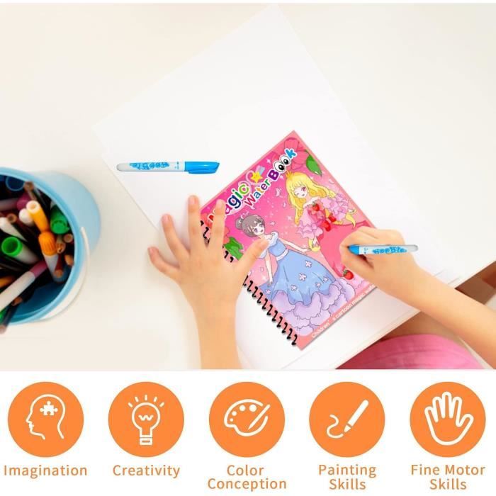 Acheter Livre d'eau magique réutilisable, dessin animé, Animal avec stylo,  pour enfants/enfants/tout-petits