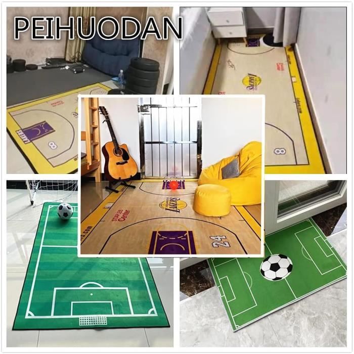 Tapis Dribble Basket PEIHUODAN Tapis Salon 3D Tapis De Basket-Ball - Main Image