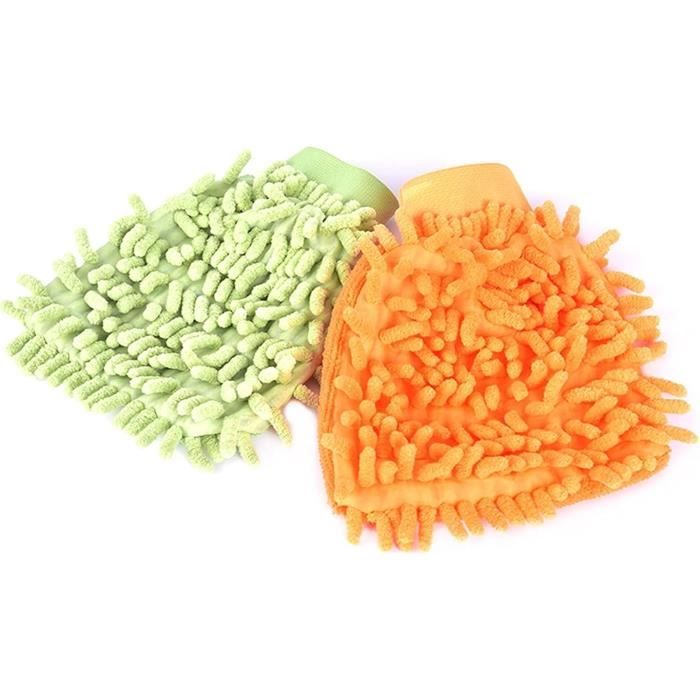 Gants Lavage Voiture,Gant De Lavage Microfibre,Grande Gant Nettoyage Voiture ,Gants De Nettoyage Super Absorbant,Gant Eponge,gris - Auto