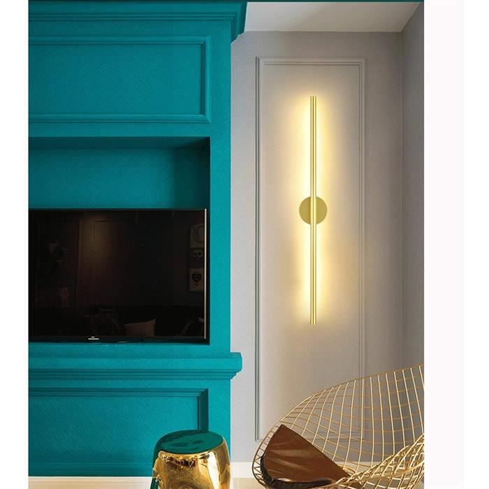 Applique Murale Disque À Led Moderne Et Simple En Or (Noir) Long Strip ...