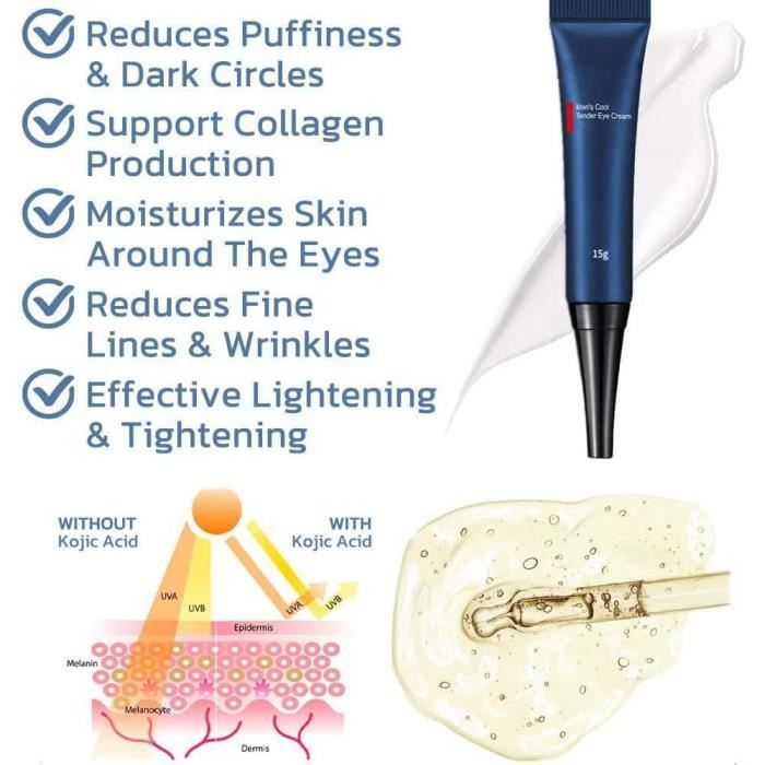 Himse Awaken Peptide Depuffing Eye Gel – Reduziert Augenringe, Tränensäcke & Falten, Mit Koffein & Kollagen, Für Männer, 15 G