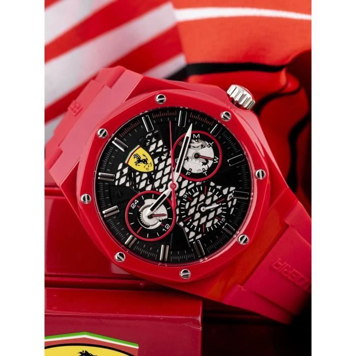 Montre ferrari homme online rouge