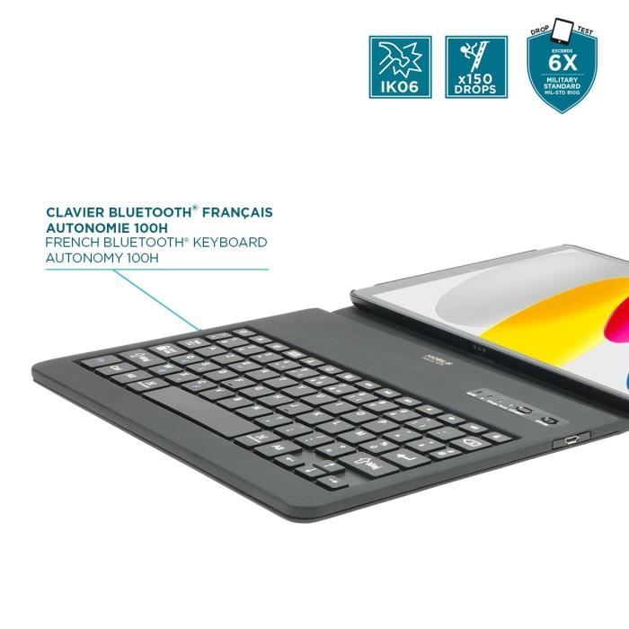 Mobilis Coque de Protection Folio avec Clavier Bluetooth français