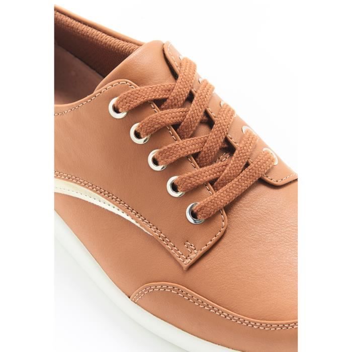 Tennis Damart Tennis a lacets Amortyl Camel Femme Semelle antiderapante Cdiscount Sport