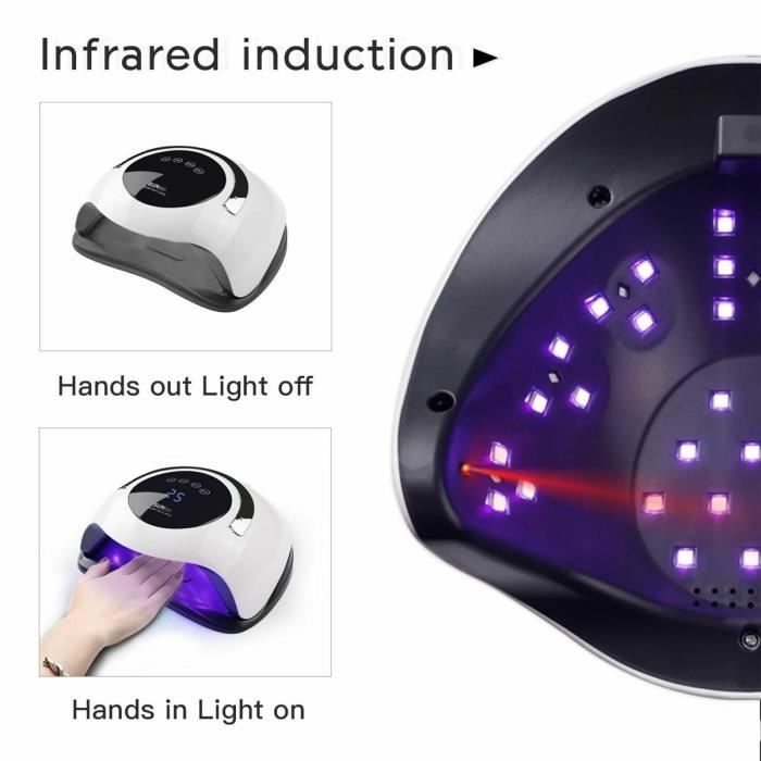 Lampe UV Sèche-ongles 120W - SUN BQ-5T - Capteur Intelligent - 36 LED -  Cdiscount Electroménager
