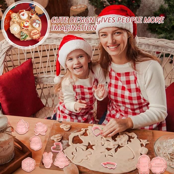 Seau de 18 emporte-pièces pour biscuit de Noël