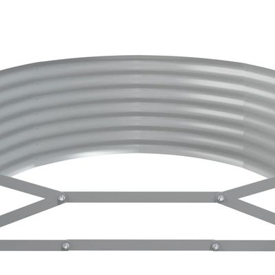 Lit Surélevé VidaXL 512x80x36 Cm – Acier Thermolaqué, Gris, Pour Jardin Et Patio