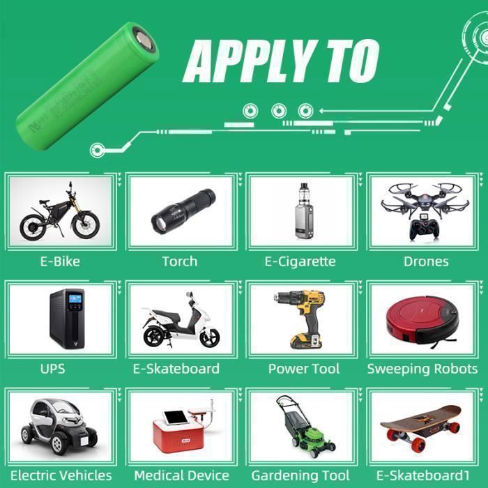 18650 batterie VTC6 3.7V 3000mAh Rechargeable Li ion batterie 18650  US18650VTC6 30A pour E Cigarette bote Mod jouets - Type 2pcs - Cdiscount  Au quotidien