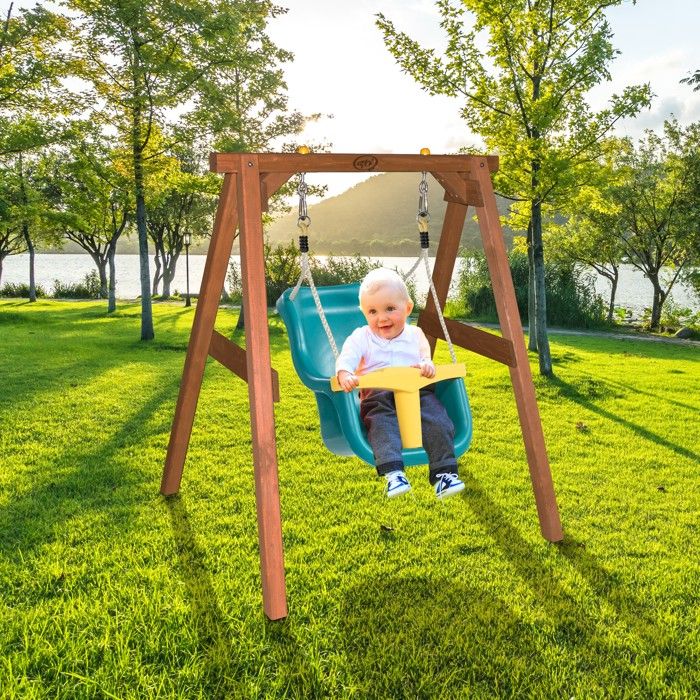 Balançoire 4 En 1 Bébé Enfant – Transat Et Siège – Intérieur Extérieur – Jardin – Noir – 80kg