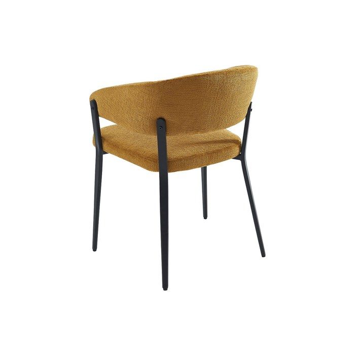 Lot De 2 Chaises De Salle à Manger Chaise De Cuisine Chaise De Salon Chaise Rembourree Dossier Moutarde