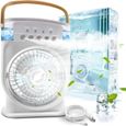 Climatiseur portable silencieux 4 en 1 - Ventilateur brumisateur (blanc)
