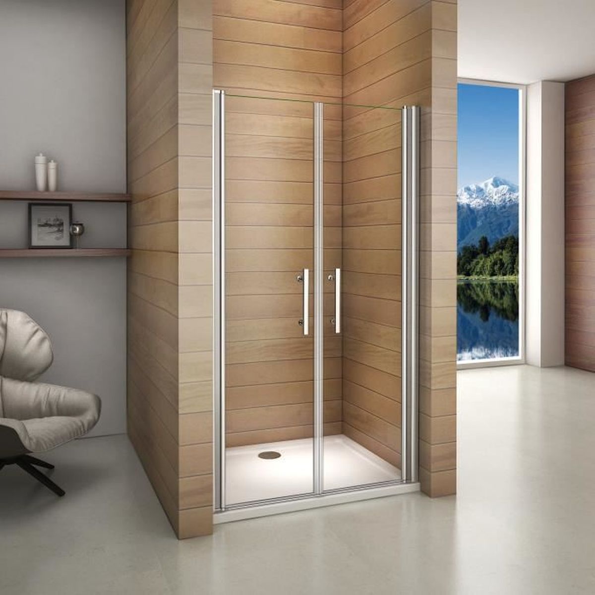 Porte de douche pivotante 70 cm - Cdiscount