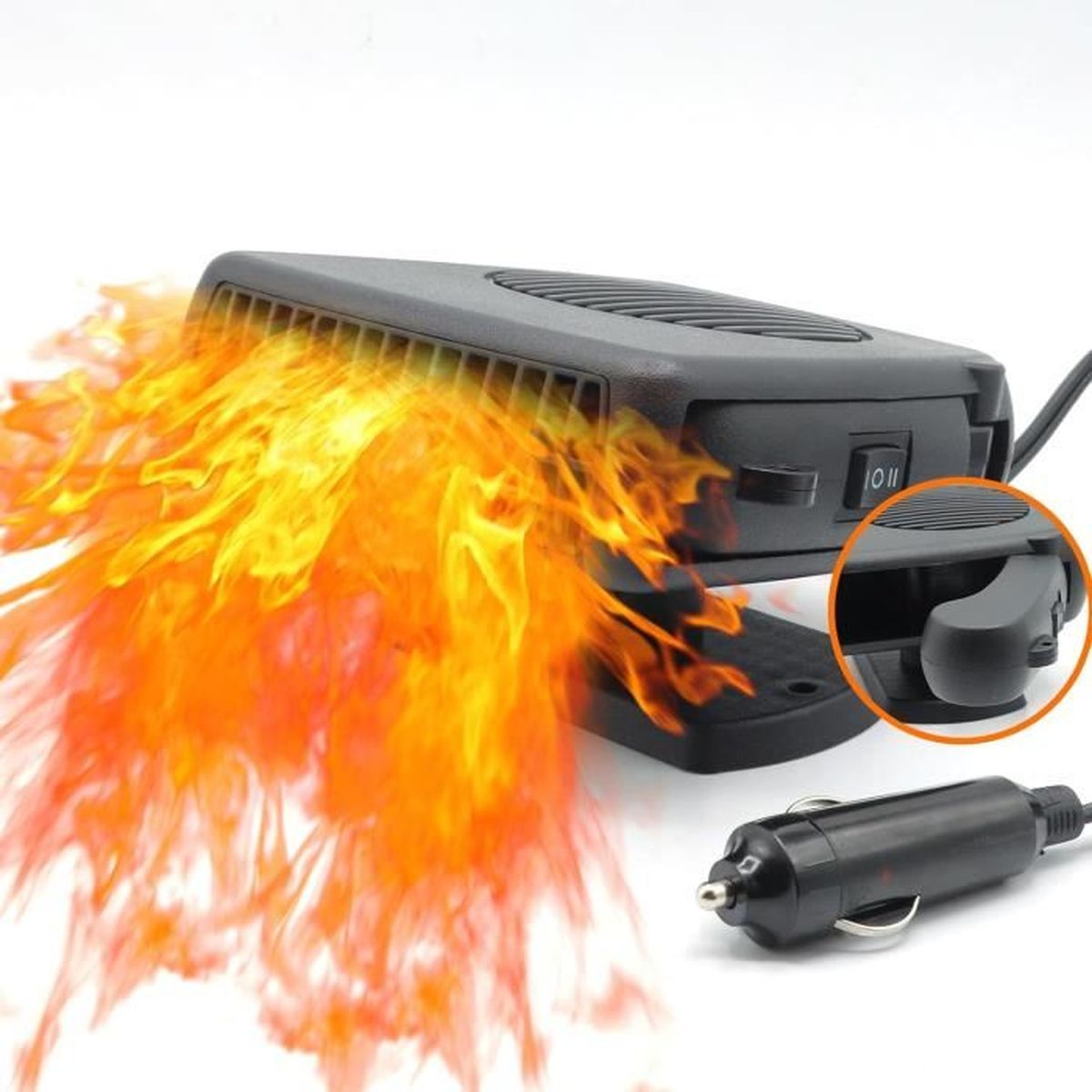 Chauffage De Voiture Portable 12V 150W - Branchement Allume-cigare - Dégivrage Et Désembuage Rapide