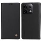NO BRAND Coque pour Xiaomi Redmi Note 13 Pro 5G / Poco X6 5G Etui Premium Housse en Cuir Rabat Clapet Case Porte Carte - noir