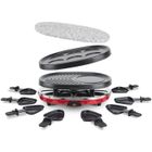 HKOENIG Appareil à raclette 4 en 1 H.KOENIG - 8 personnes - 900W - Rouge/Noir