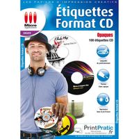 Étiquettes CD Opaques - 100 étiquettes mates - imp