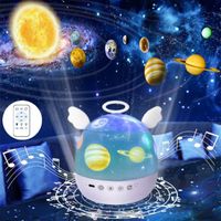 Veilleuse pour enfants Projecteur ciel etoile avec musique,Rotation à 360°,Veilleuse LED Projecteur galaxie avec Télécommand et USB