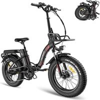 Vélo électrique pliant, Fafrees F20 Max, 20*4.0 Gros Pneu, 22.5Ah Samsung cellule Batterie 48V 500W Moteur Autonomie 100-160km, Noir